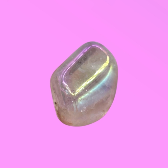 Angel Aura Quartz Crystal Tumble Stone - Picture 1 of 5